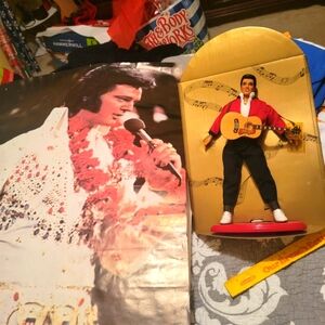 Elvis Presley hasbro doll and poster